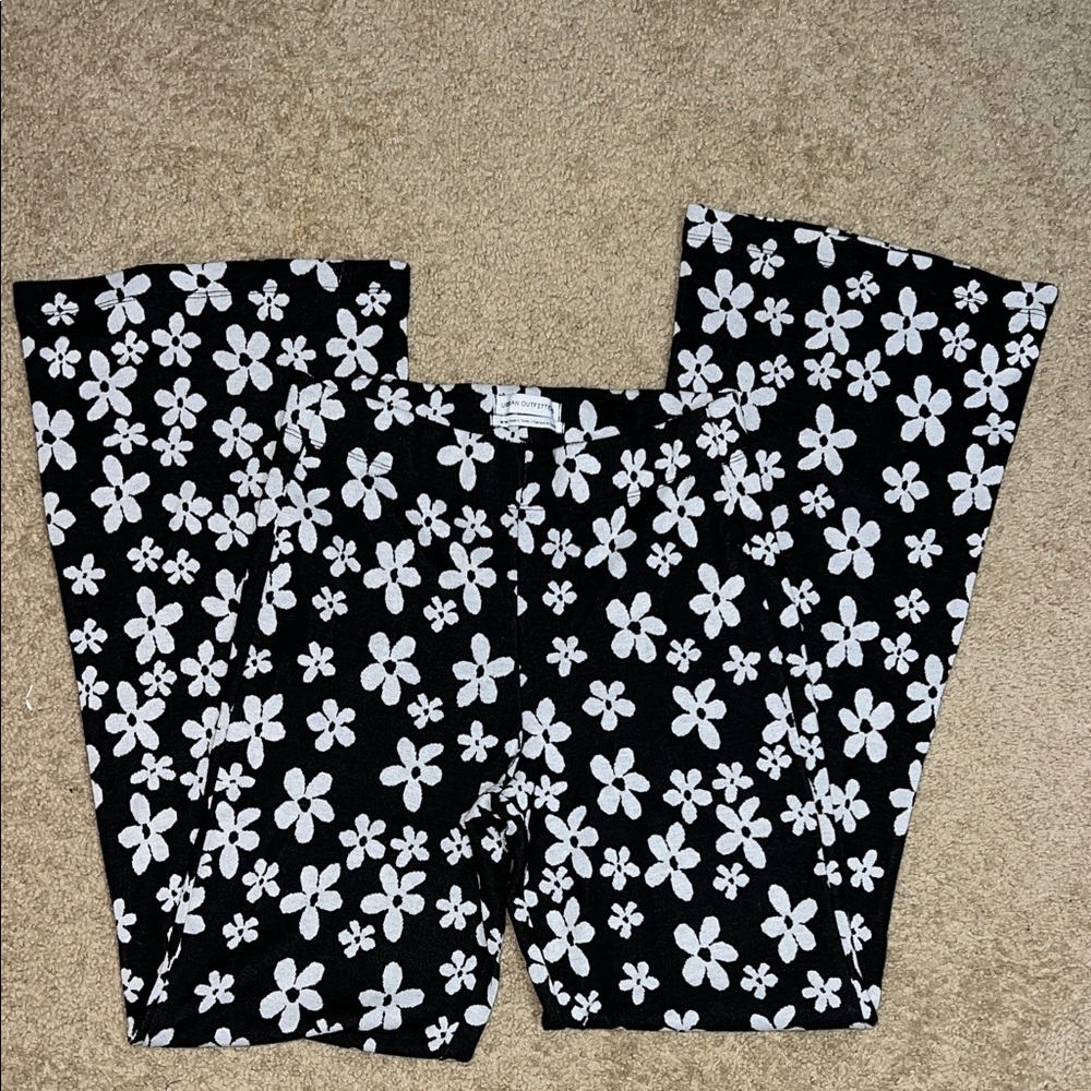 Urban Outfitters Black and White Floral Kids Pants